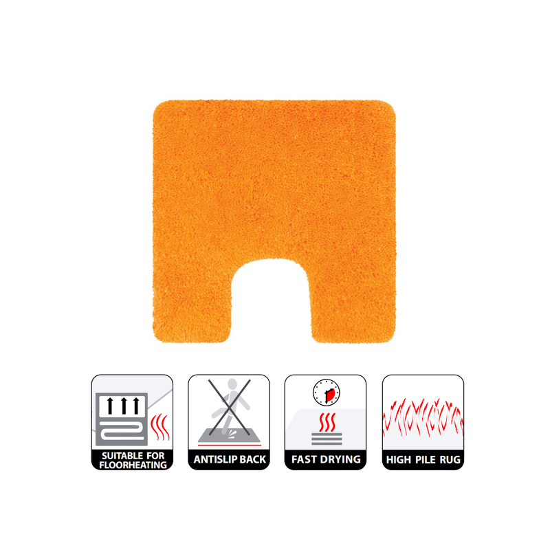 Tapis de bain Microfibre HIGHLAND 55x55cm Orange Spirella - 3