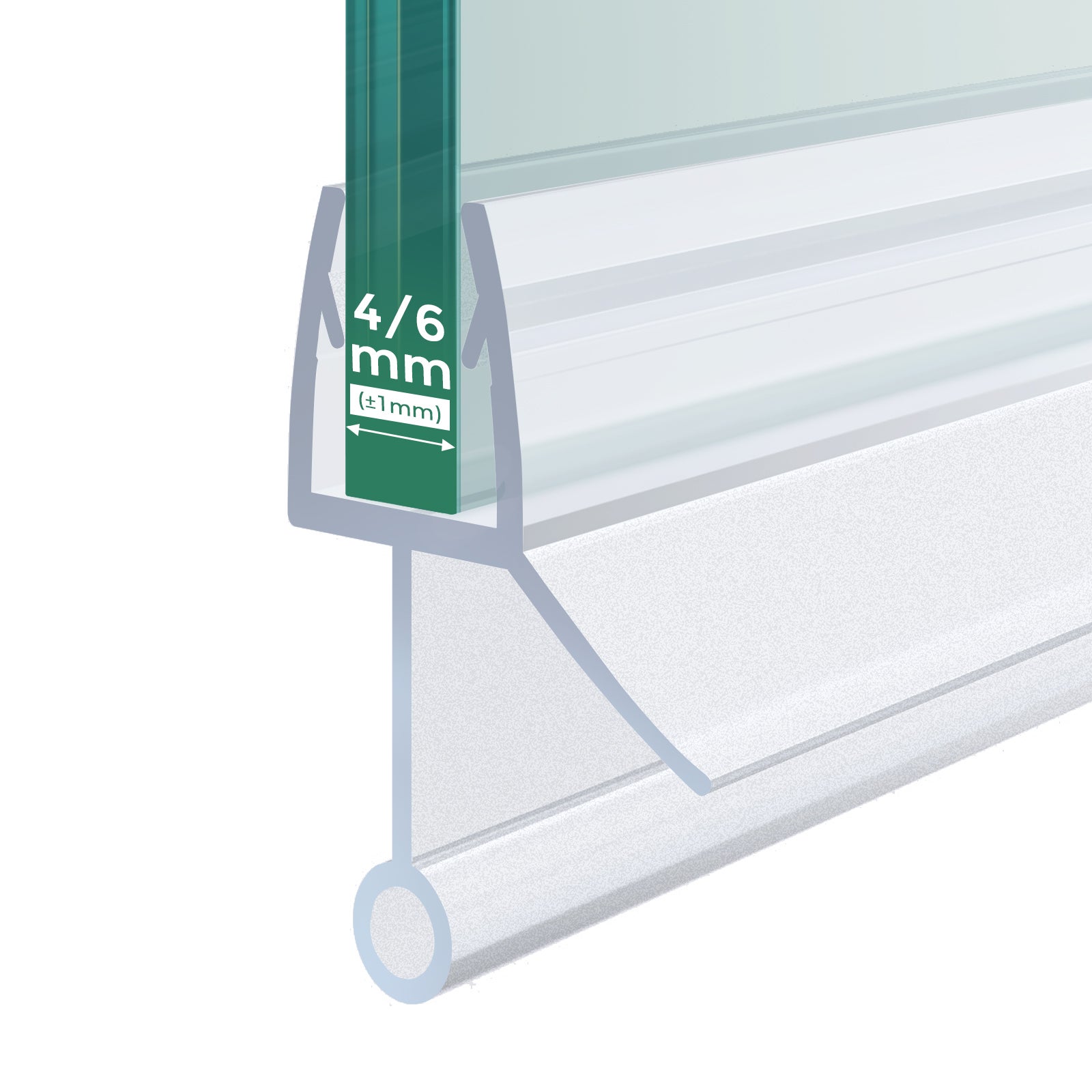 Uszczelka do drzwi prysznicowych 100 cm – do szkła 4–6 mm – możliwość przycięcia – łatwy montaż