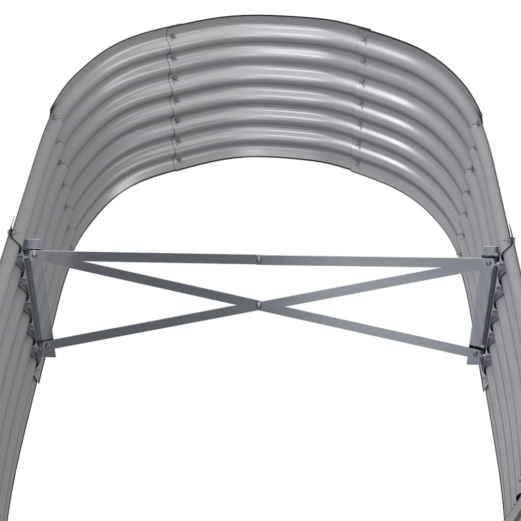 vidaXL Lit surélevé de jardin Acier galvanisé 152x80x36 cm gris - 4