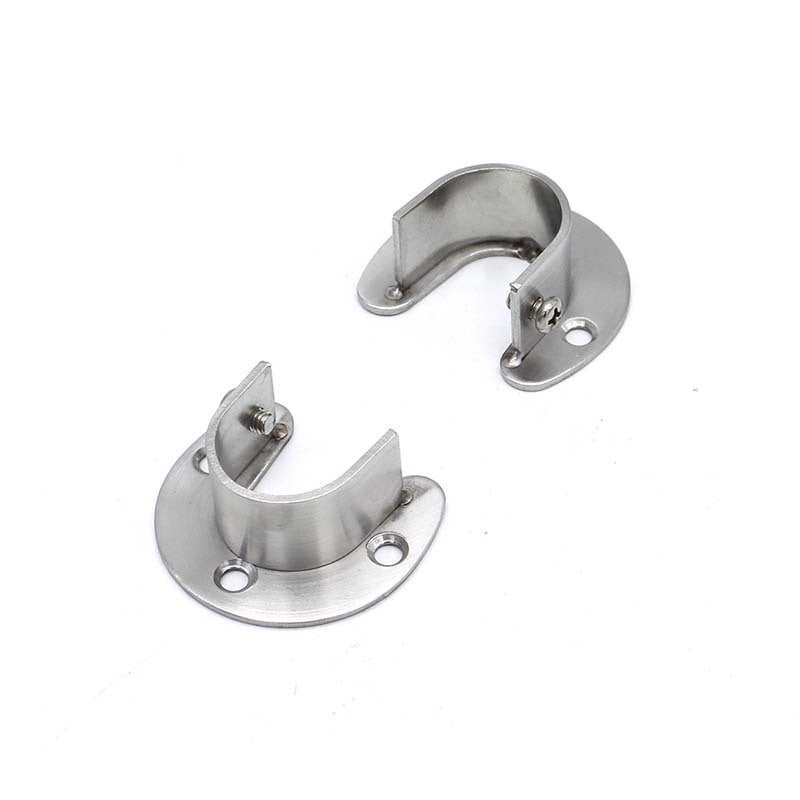 Kit 6 Supports En U En Alliage Zinc Pour Tringles - 38x29mm, Avec Vis Et Chevilles - Pour Rideaux, Douche, Placard