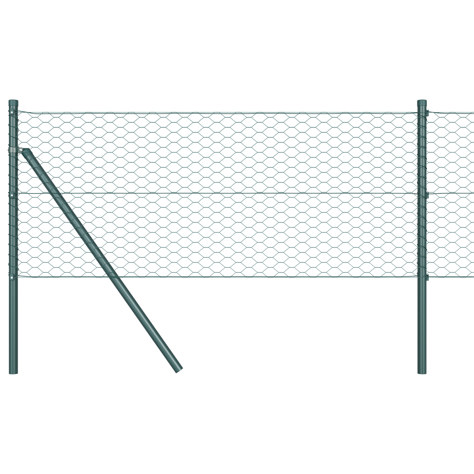 Ogrodzenie heksagonalne Zielony 0,5 x 10 m PVC vidaXL