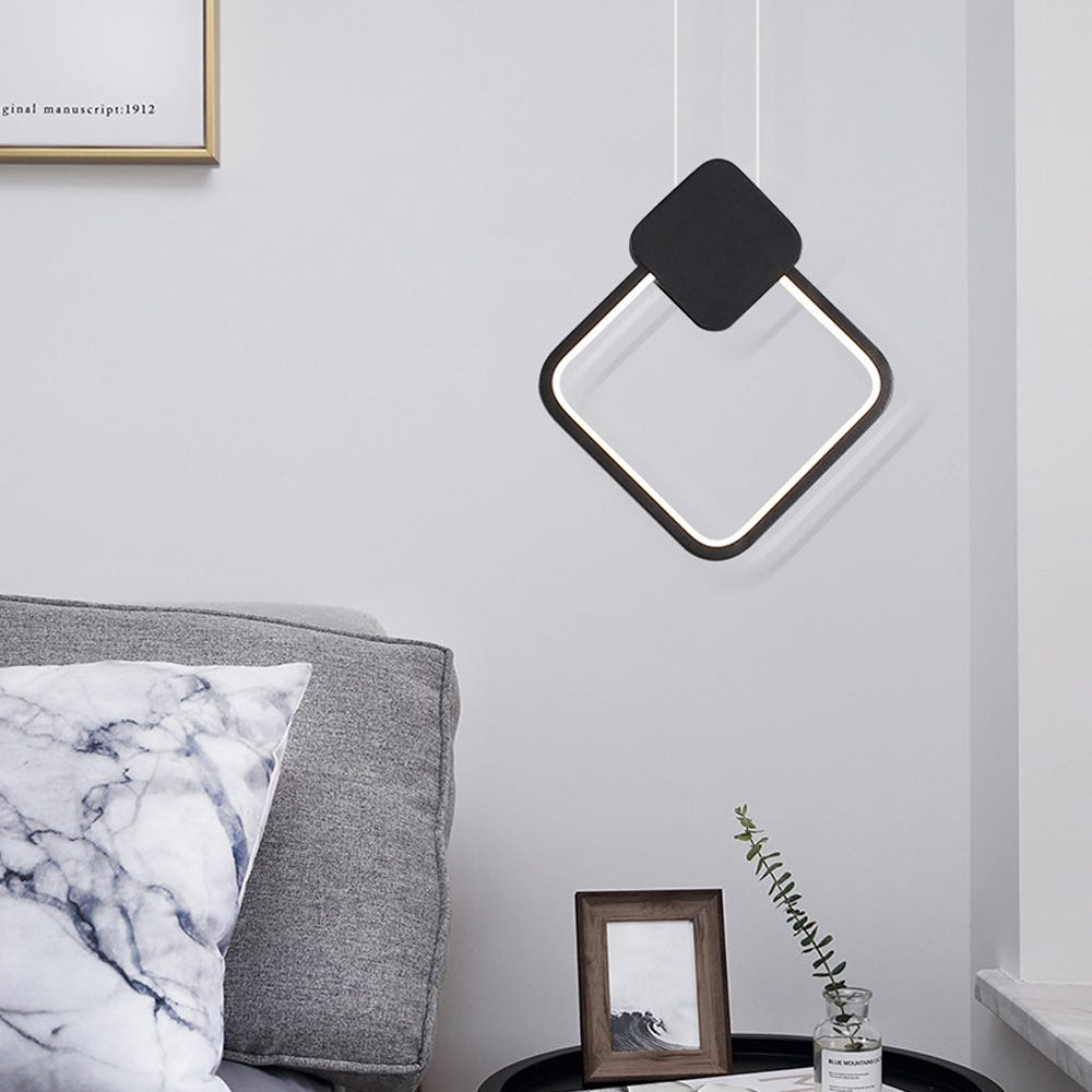 Lampe À Suspension Nordique Carrée Lustre Moderne Plafonnier Led Minimaliste Blanc, Luminaire D'Intérieur Blanc Froid, Pour Chambre À Coucher Salon | Leroy Merlin Lampe À Suspension Nordique Carrée Lustre Moderne Plafonnier Led Minimaliste Blanc, Luminaire D'Intérieur Blanc Froid, Pour Chambre À Coucher Salon | Leroy Merlin