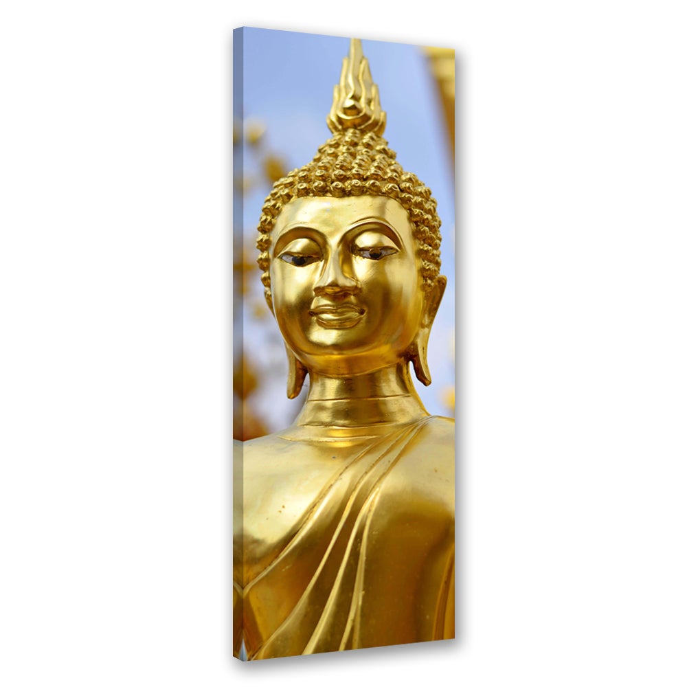 Obraz na płótnie, Złoty budda 40x120