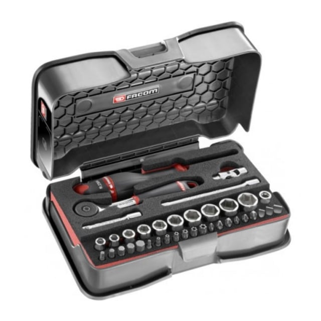 FACOM - Coffret cliquet + douilles 1/4'' 6 pans - R.161-6M6PB