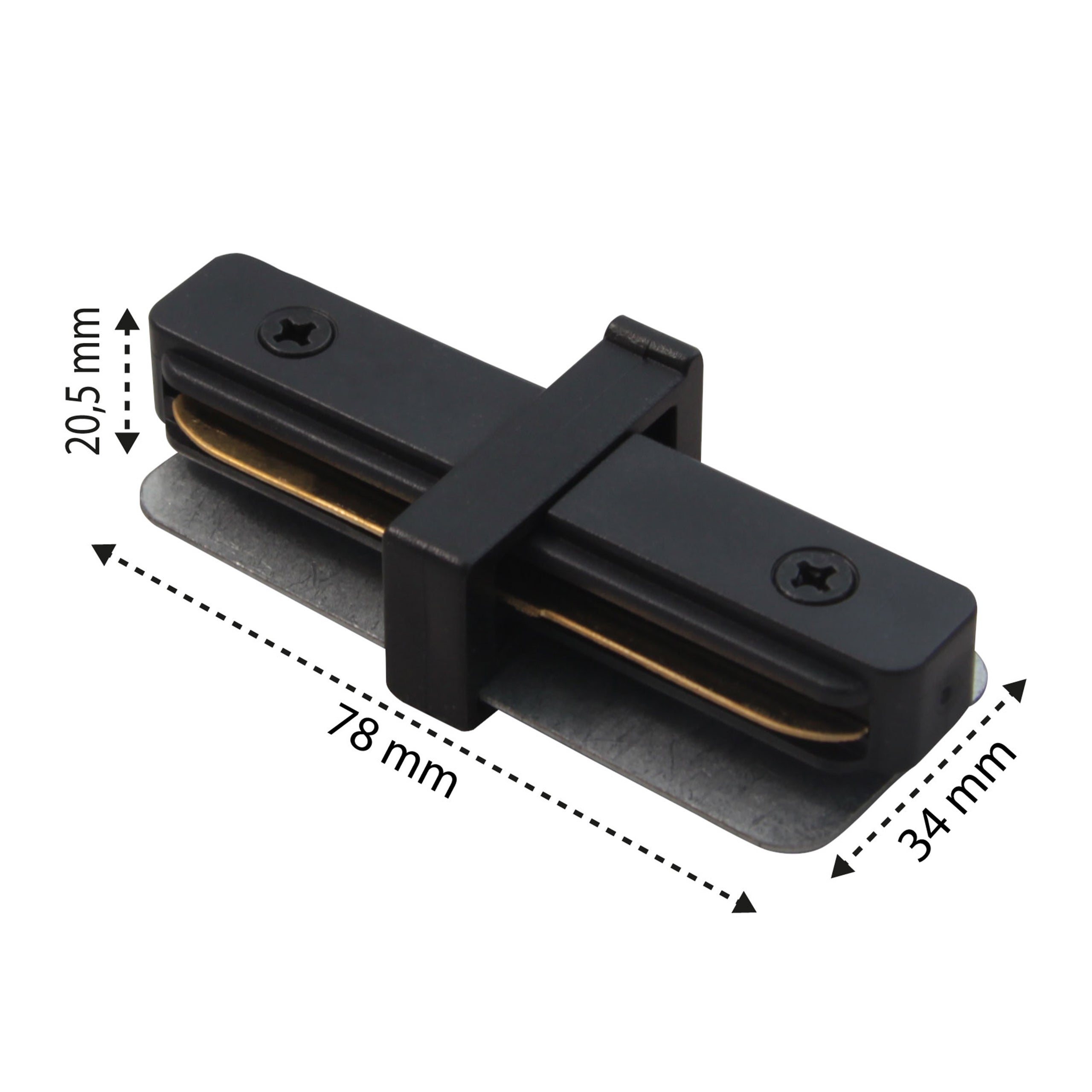 Łącznik 1-faza typ I 78x34x20mm IP20 wciskany do szyny czarny XUDO - 2