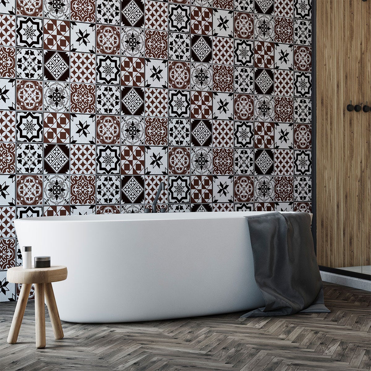 Sticker Mural Carrelage Adhésif Cuisine Salle De Bain - 60 STICKERS Carrelages Azulejos Theo 60stickers10x10cm 86801348 Sticker Mural Carrelage Adhésif Cuisine Salle De Bain - 60 STICKERS Carrelages Azulejos Theo 60stickers10x10cm 86801348