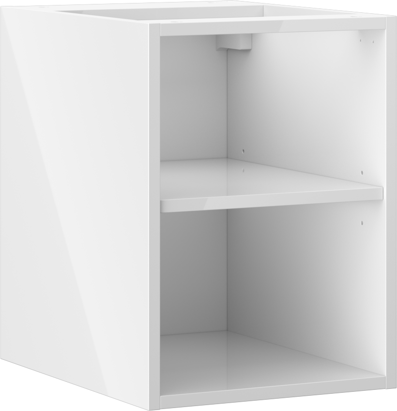 Mexen Box-A szafka otwarta z półką 35 cm, biała połysk - 91AX2-0350-470-0-00