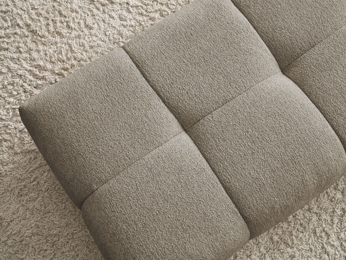 BOBOCHIC Pouf petit EVEREST tissu chiné Taupe - 9