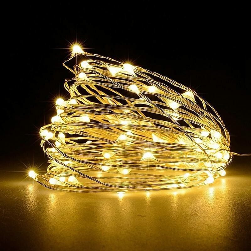 1000 LED Girlanda Świąteczna 100M Ciepła Biel, 8 Trybów Oświetlenia Lampa