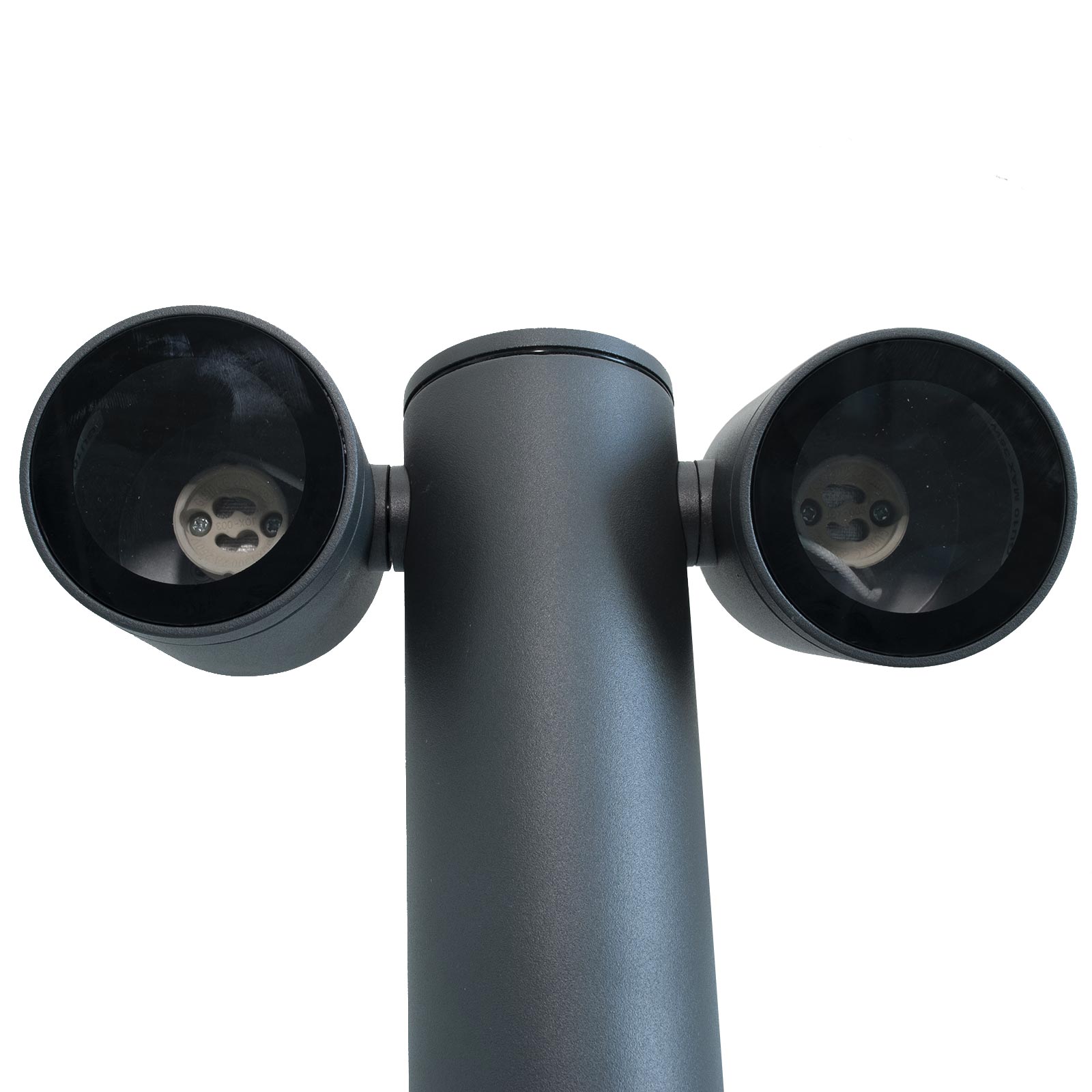 Lampe de jardin double LED GU10, lanterne étanche, diffuseur réglable éclairage de chemin cour gris foncé 44cm - 5