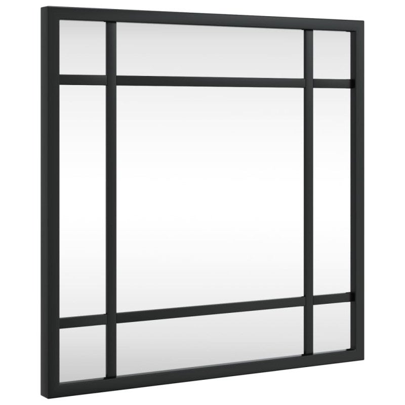 Miroir mural noir 30x30 cm carré fer - 2