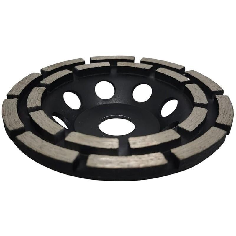 Disque Diamant à Meuler et Poncer, Meule Abrasive Diamantée 125mm x 22,23mm à Double Rangée, pour Poncer Chape, Dalle Béton, Carrelage - 4