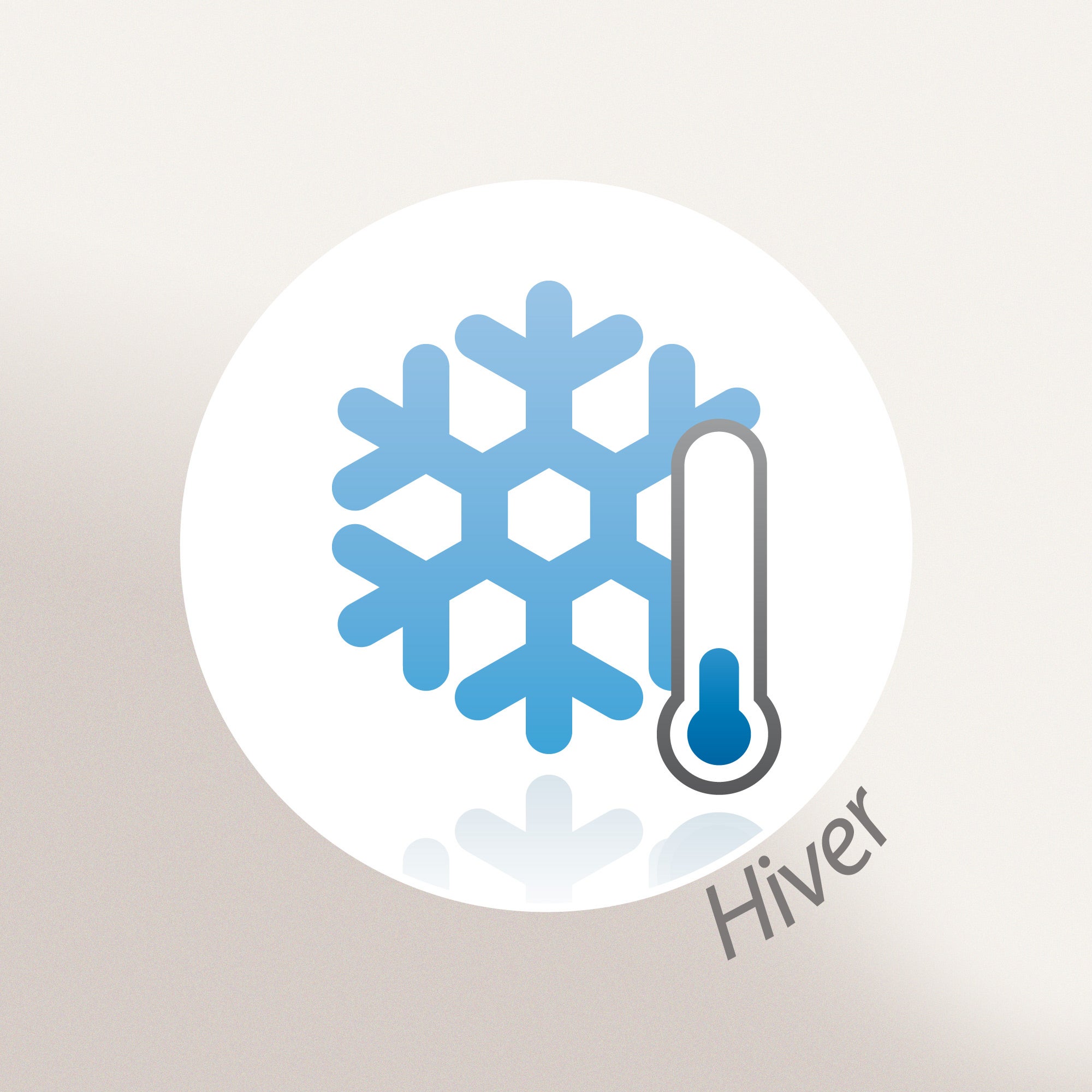 Couette hiver 200x200 cm COCOON BICOLORE Bleu paon/Galet garnissage fibre polyester 400 g/m2 - 6