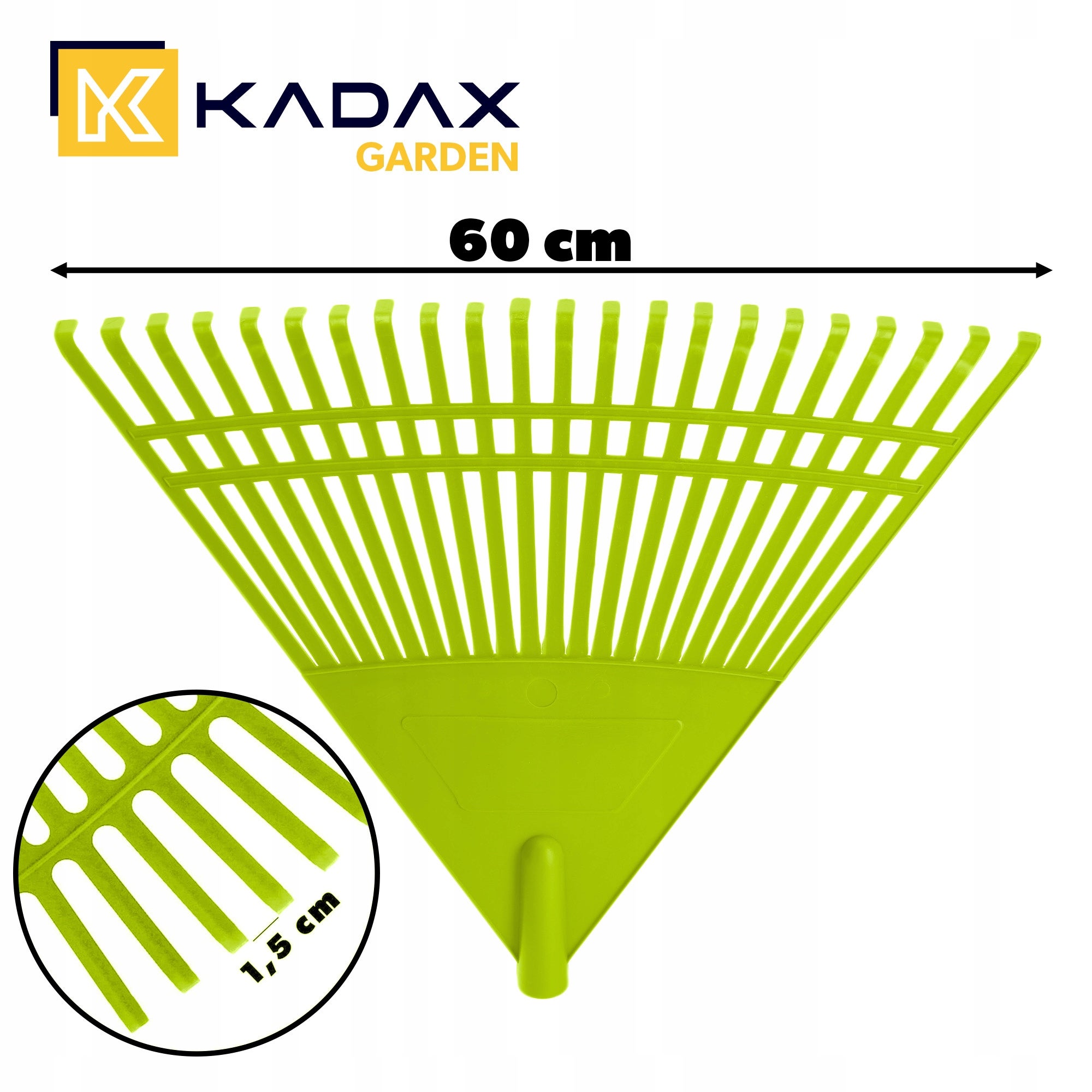 GRABIE DO LIŚCI TRAWY PLASTIKOWE OGRODOWE BEZ TRZONKA SZEROKIE 60cm 22 ZĘBY - 2