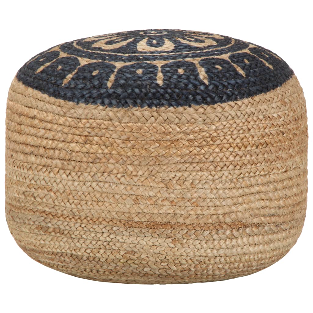 Maison exclusive - puf hecho a mano azul 45x30 cm yute