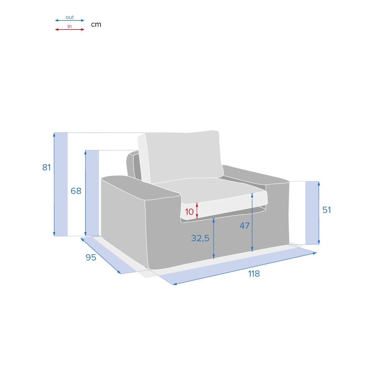 Fauteuil de salon de jardin Savinia Tahini - Hespéride - 6