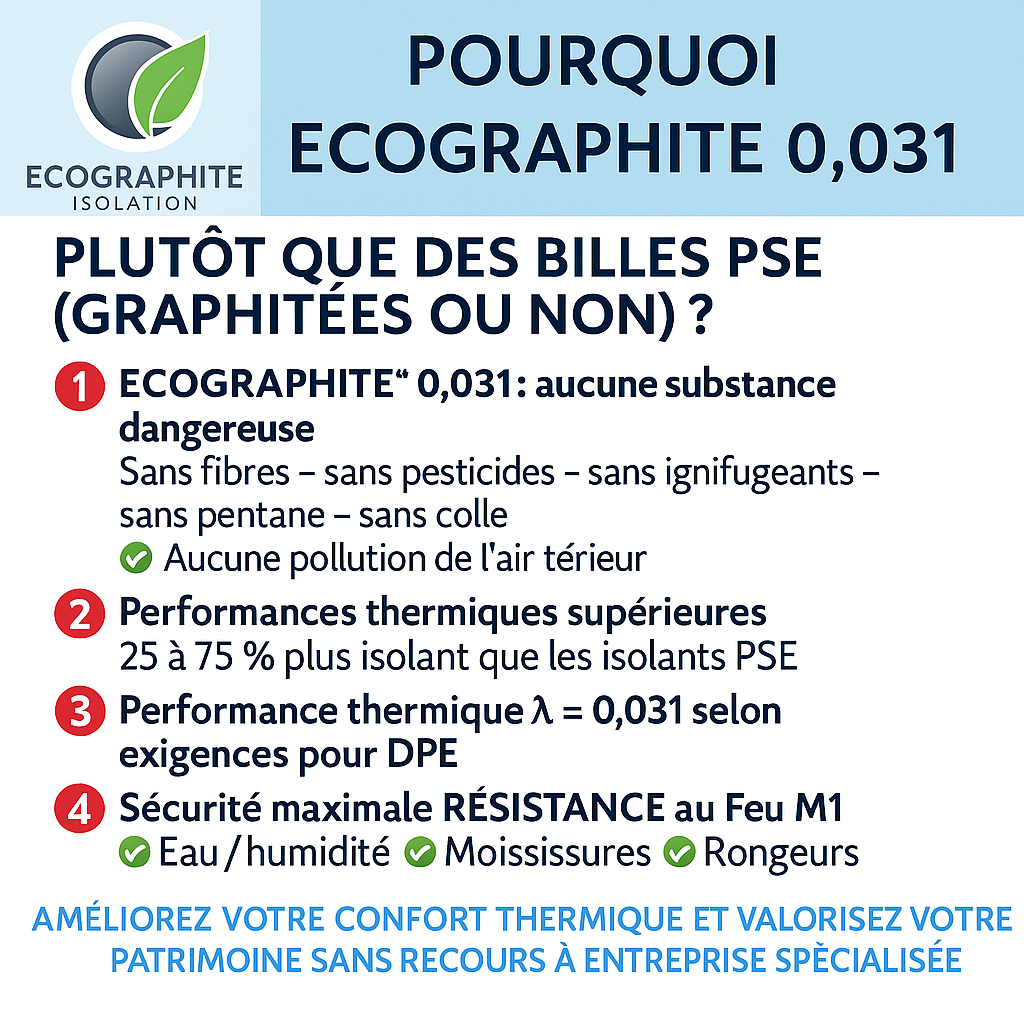 isolant vide sanitaire plancher bas λ 0.031 par labo COFRAC (10 m3) soit 100 m2 en 10 cm R=3 - 2