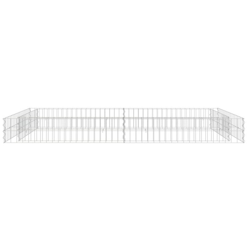 Gabbione Letto Rialzato in Acciaio Zincato 200x100x20 cm vidaXL - 2