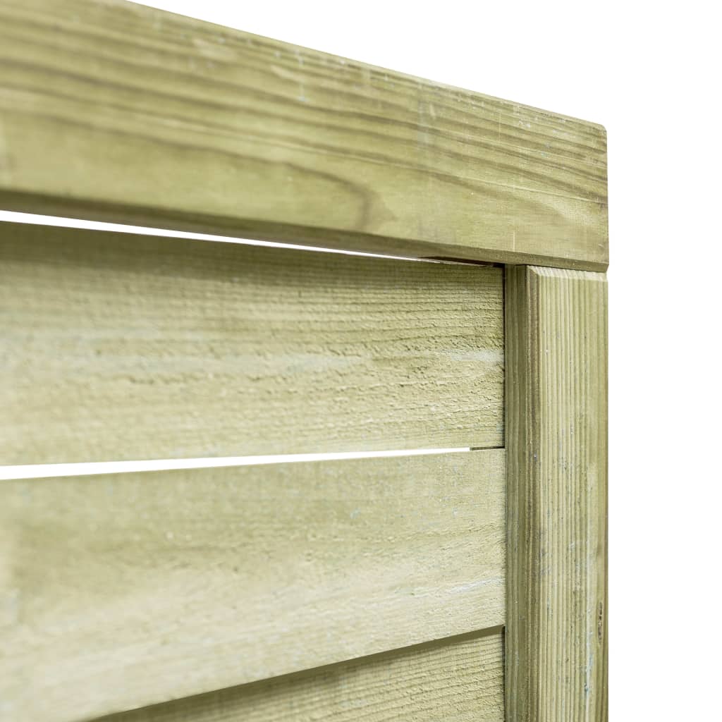 vidaXL Cancello da Giardino Legno di Pino Impregnato 100x125 cm Verde - 3