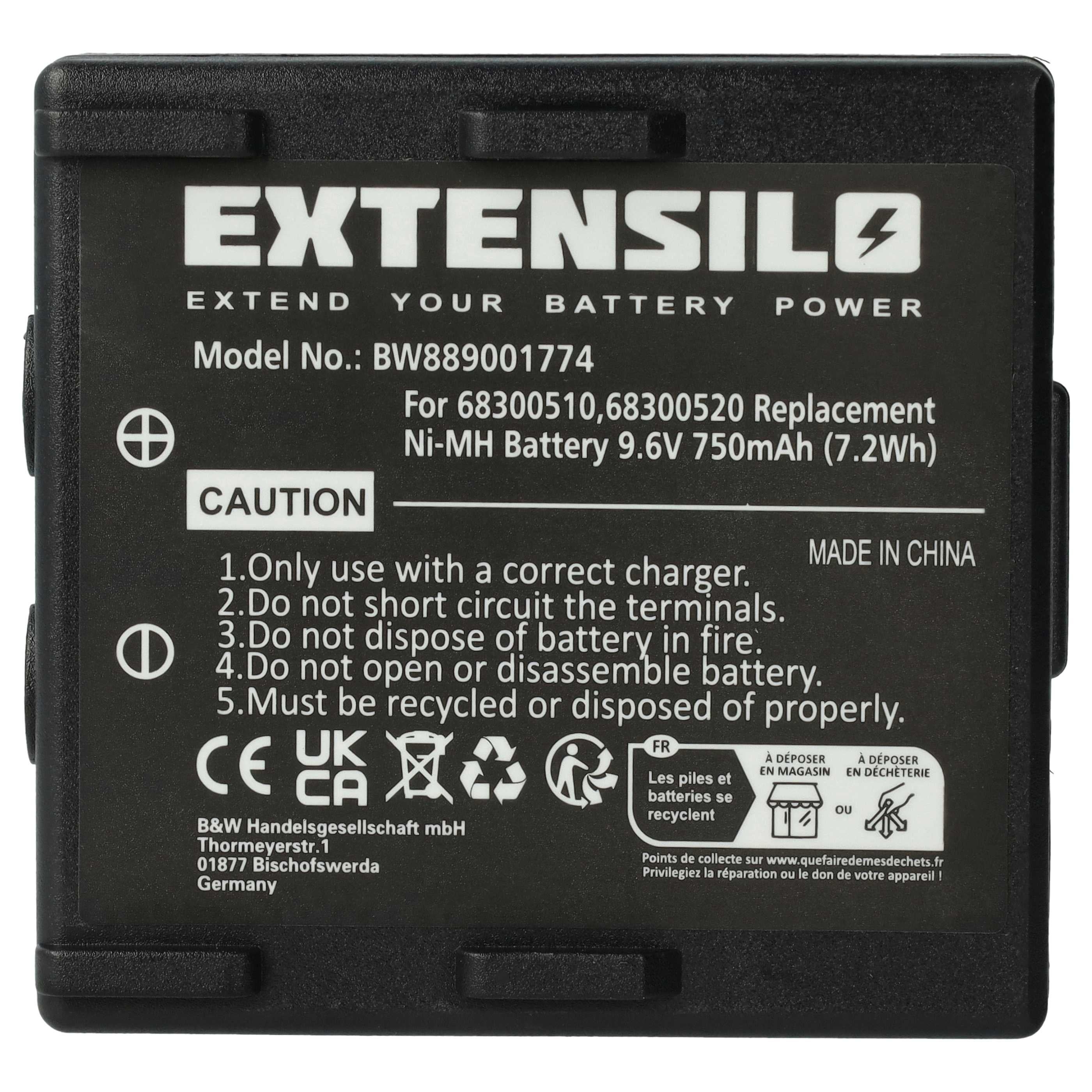 Cameron Sino Batteria di ricambio da 750 mAh per Datalogic BT-7 QuickScan Mobile Datalogi, M2130, Metrologic SP5500 PDE, QM2130, QuickScan Mobile 2130, QuickScan Mobile Datalogic, QuickScan QM2100