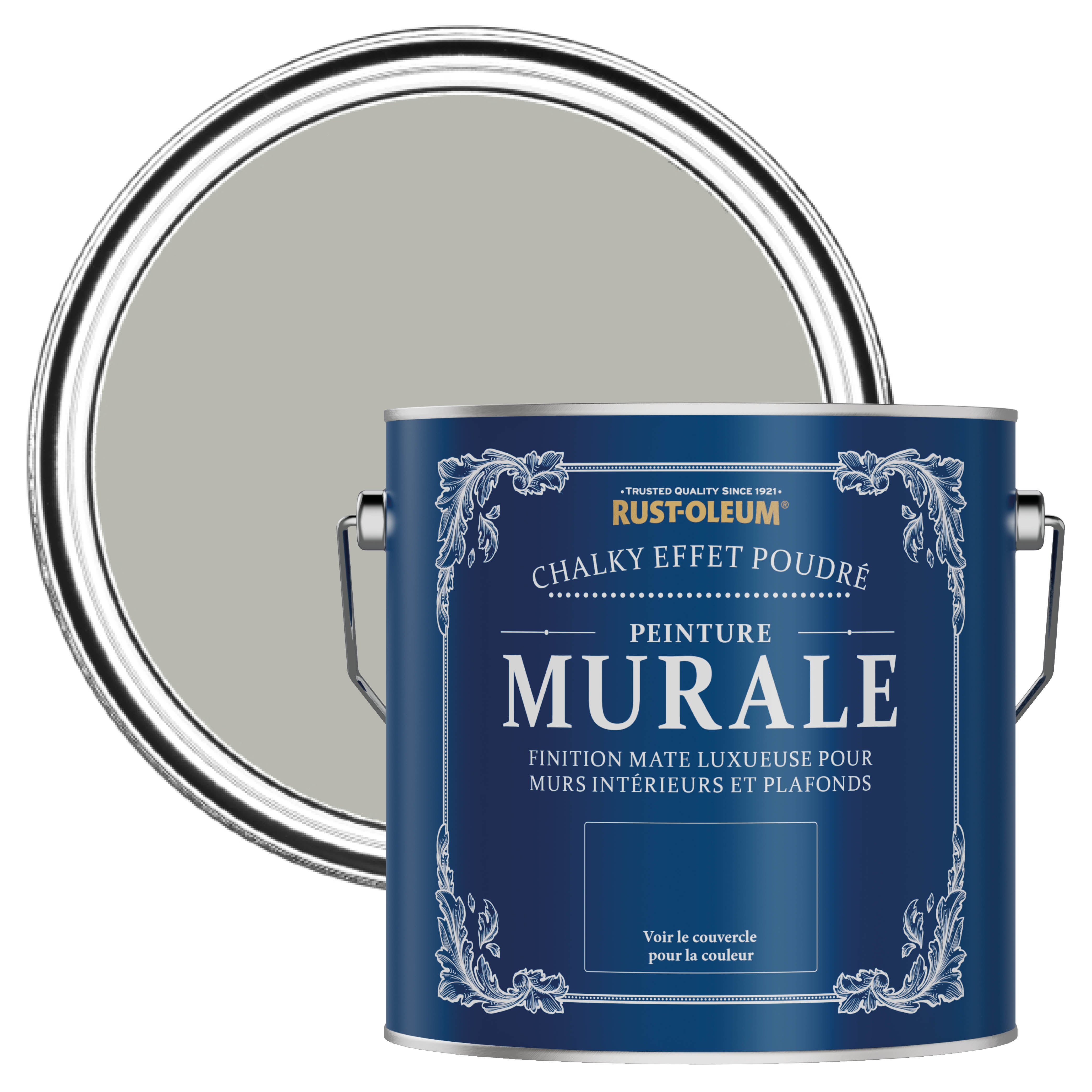 Peinture Grise pour Murs et Plafonds Chalky Mat profond RUST-OLEUM ...