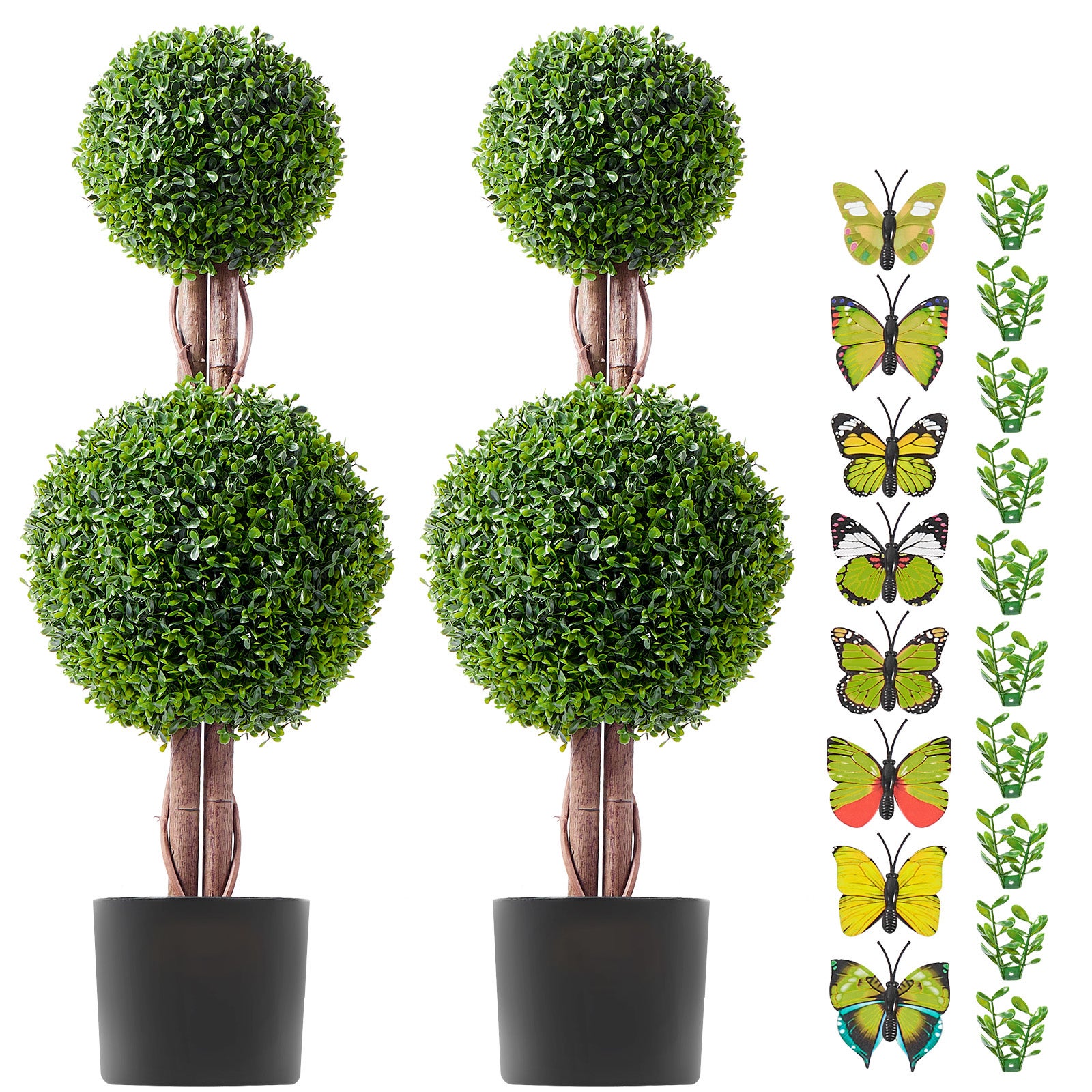 Set di alberi topiari in bosso artificiale SucceBuy 48