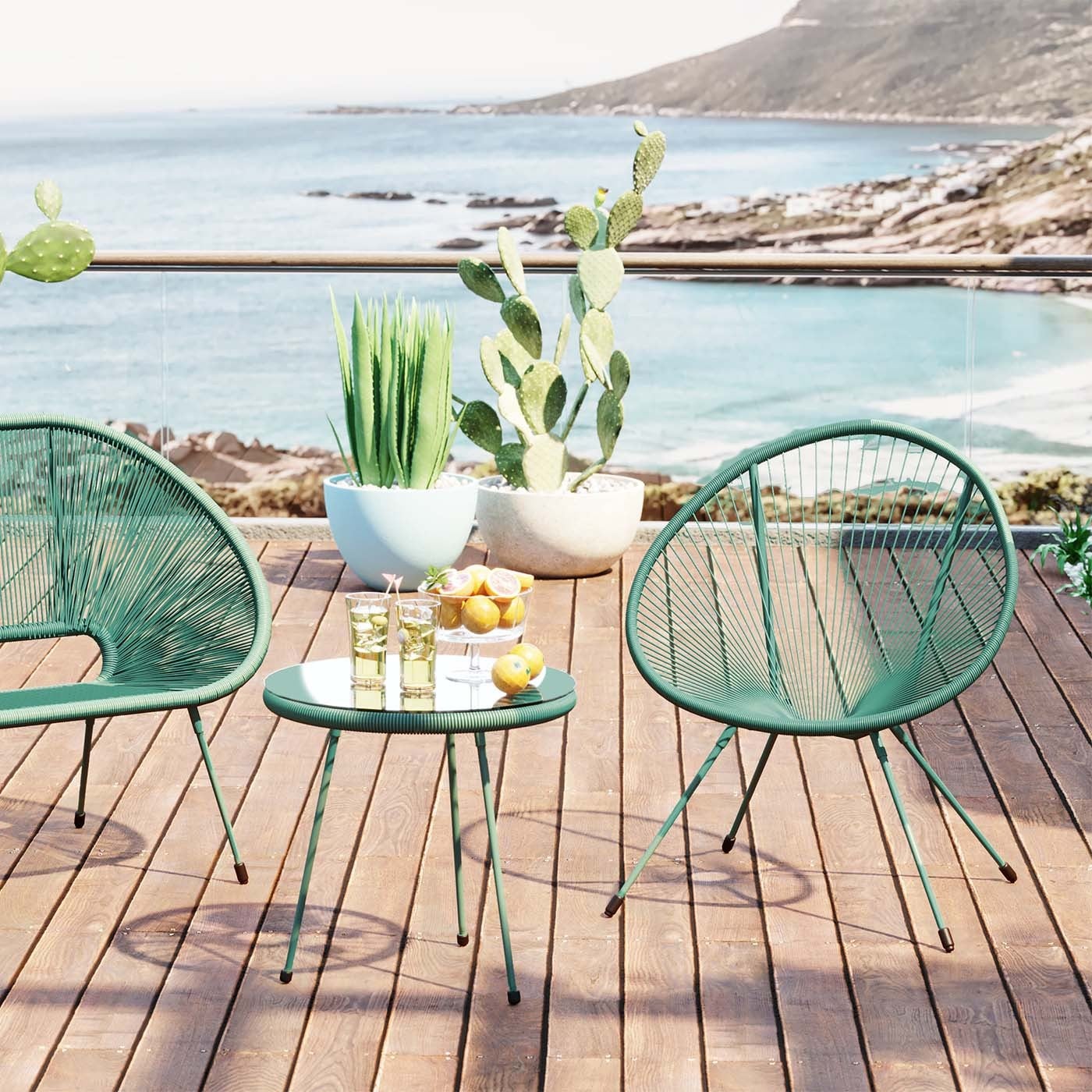Table d'appoint Acapulco Mono verte Kare Design - 2