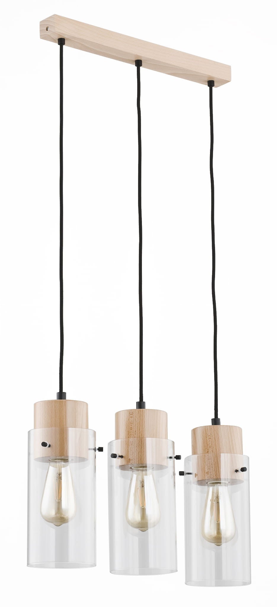 Lampa sufitowa wisząca Tantum przezroczysta 3xE27x60W wym: 100 x 48 x 13 cm metal Alfa