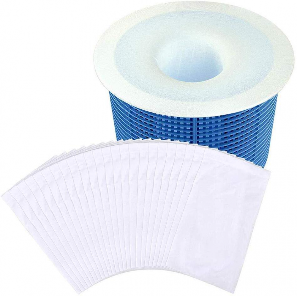 Lot De 20 Chaussettes Skimmer Piscine 20x12 Cm Nylon Élastique - Filtre Protection Nettoyage