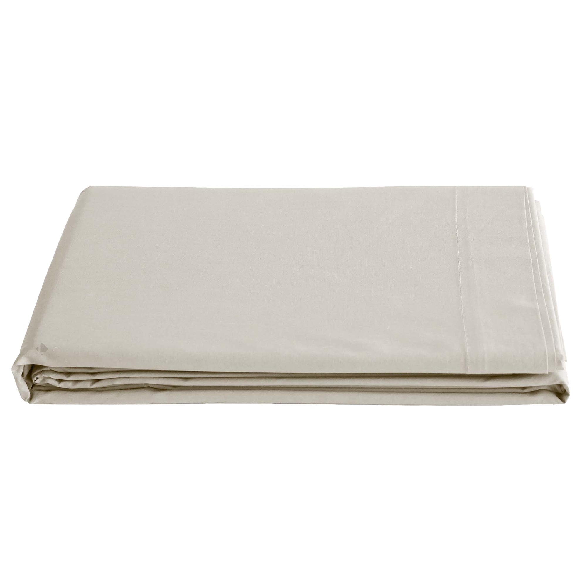 Drap plat pour lit queen size 240x300 cm percale de coton MANOIR Ivoire ...