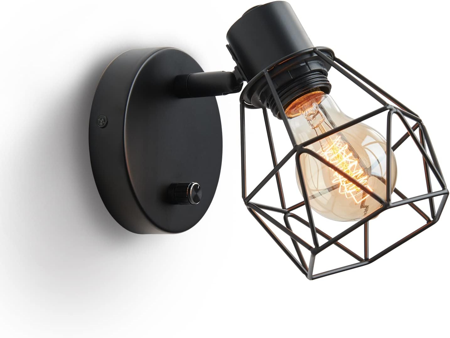 360° Regulowana wewnętrzna lampa ścienna Retro Industrial Kinkiet Oświetlenie wewnętrzne Regulacja jasności do sypialni Salonu Kuchni
