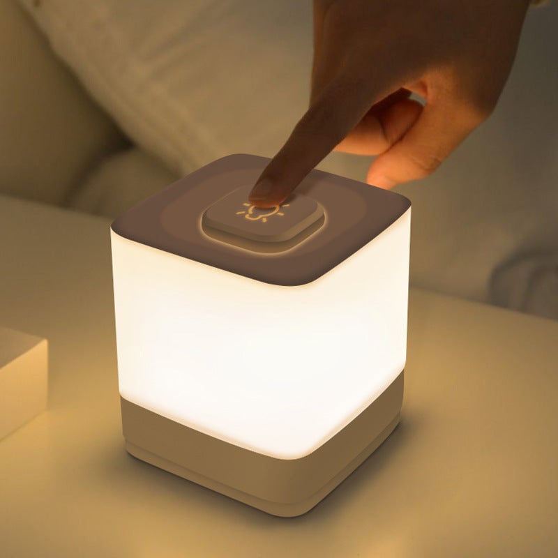 Lampe de chevet tactile rechargeable, Veilleuse tactile, lumière d'ambiance chaude à trois couleurs pour la chambre à coucher, rechargeable 2000mAh - 2