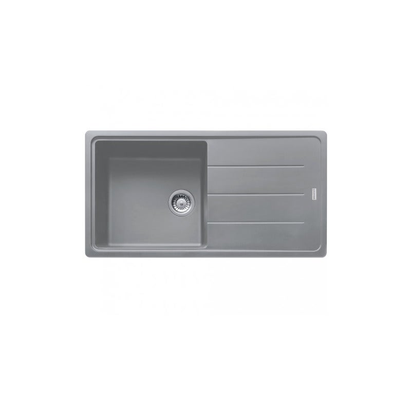 Fregadero De Cocina FRANKE BASIS BFG 611-86 - Negro Mate, Medidas 860x500 Mm, Con Cuenca Reversible Y Válvula De Botón