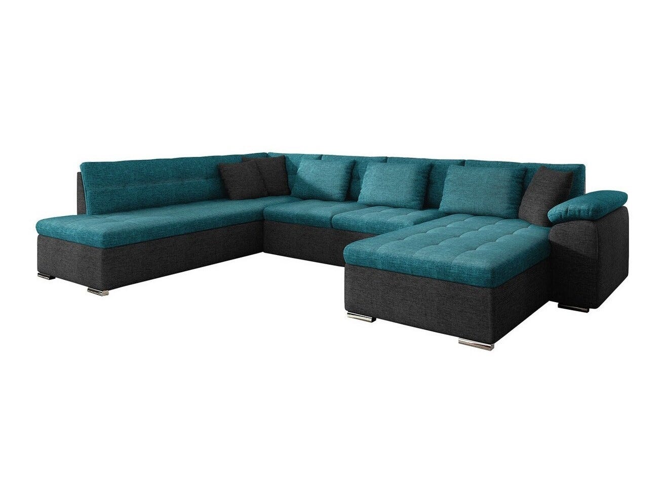 Canapé d'angle Comfivo 128, Turquoise, Sleeping function, 348x205x76cm ...