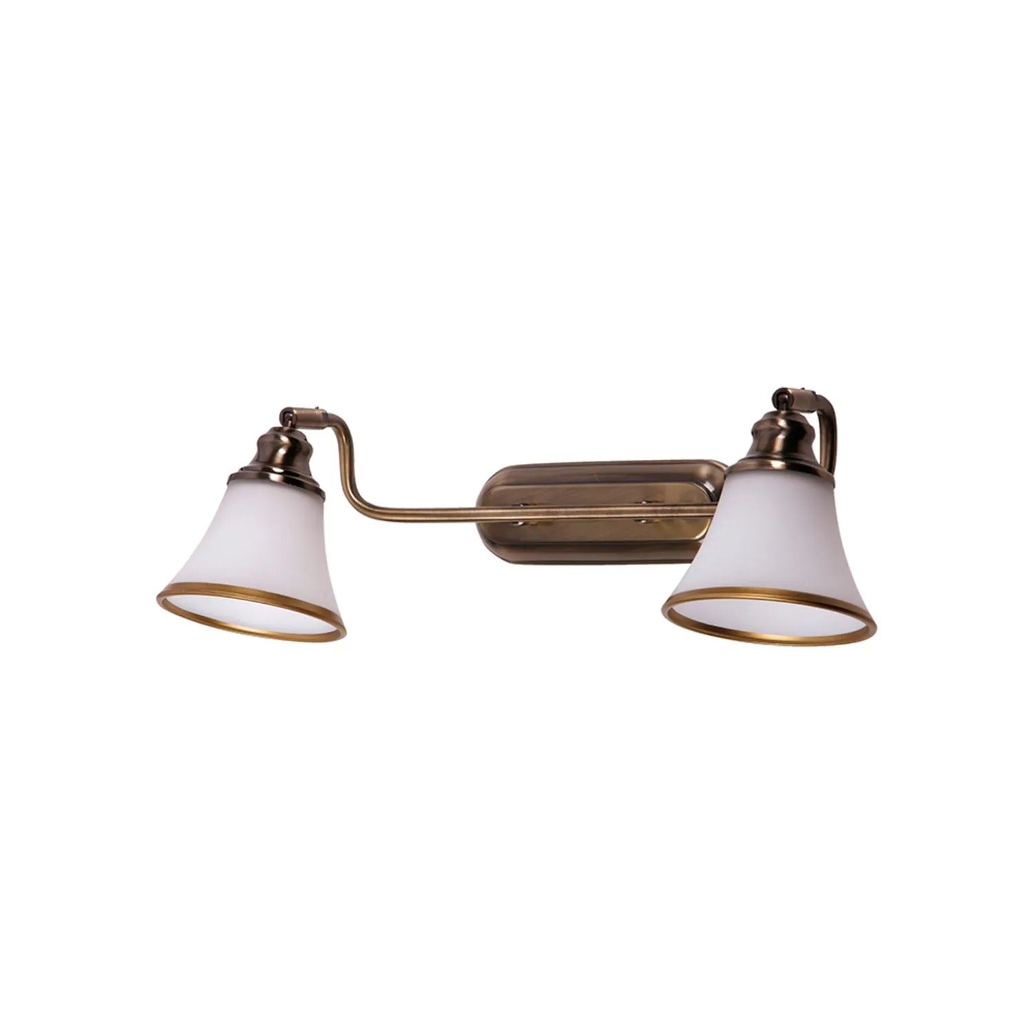 Kinkiet łazienkowy Grando brązowo-biały 2xE14x40W metal wym:7x31x22cm IP20 Rabalux