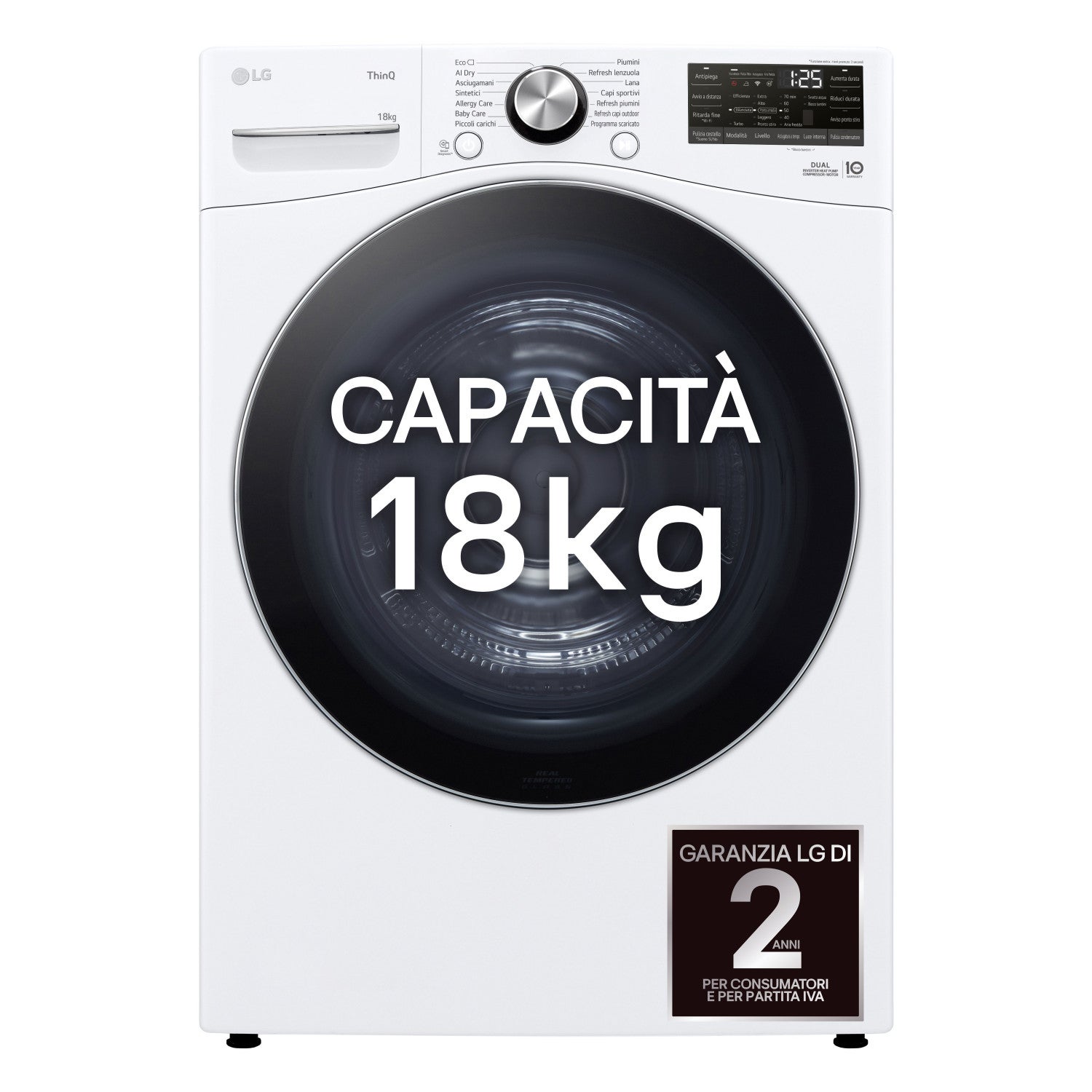 Lg Rh18u8avcw Secadora Independiente Carga Frontal 18 Kg A+++ Blanco , Leroy Merlin