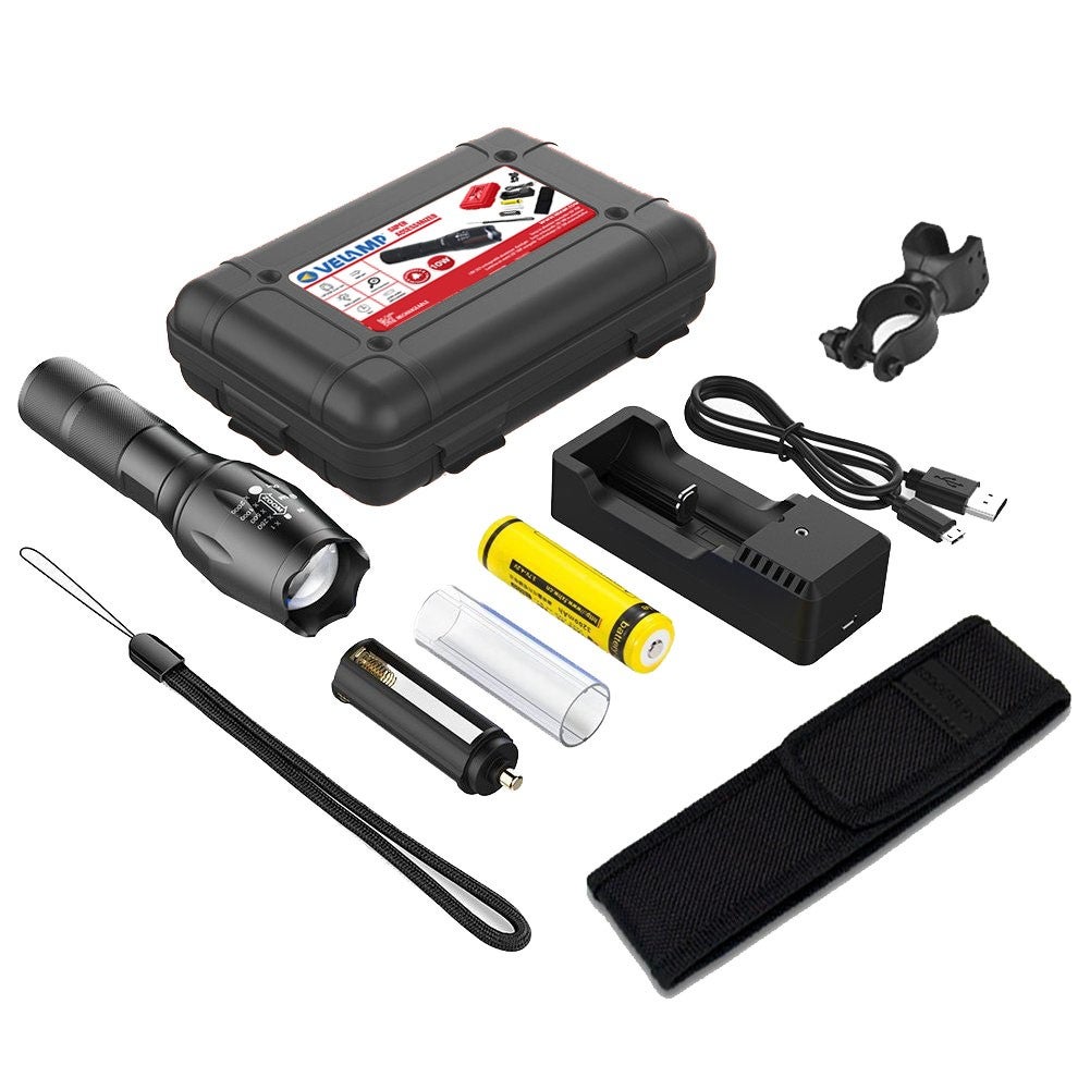 STEEL RECHARGEABLE: torche LED 10W rechargeable avec accessoires - 6