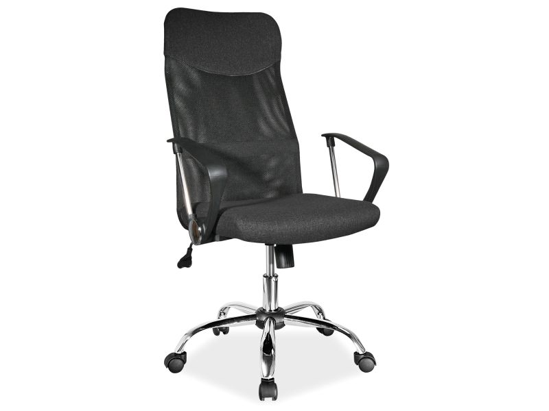 Fotel biurowy Q-025 czarny/tkanina