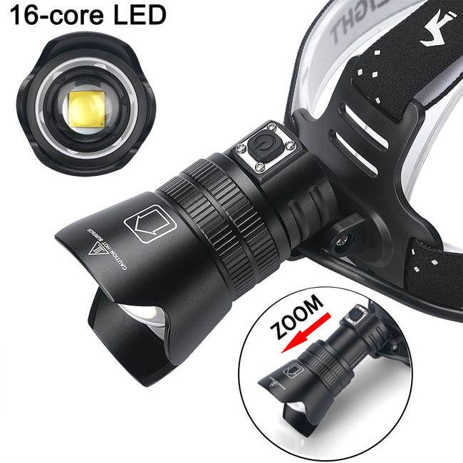 Lampada Frontale LED Ricaricabile – Zoomabile E Impermeabile – Senza Marca - Foto 2