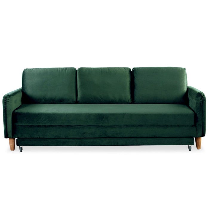 Canapé Convertible IKEA MATT 2 Places Velours Vert – Occasion – Banquette-lit