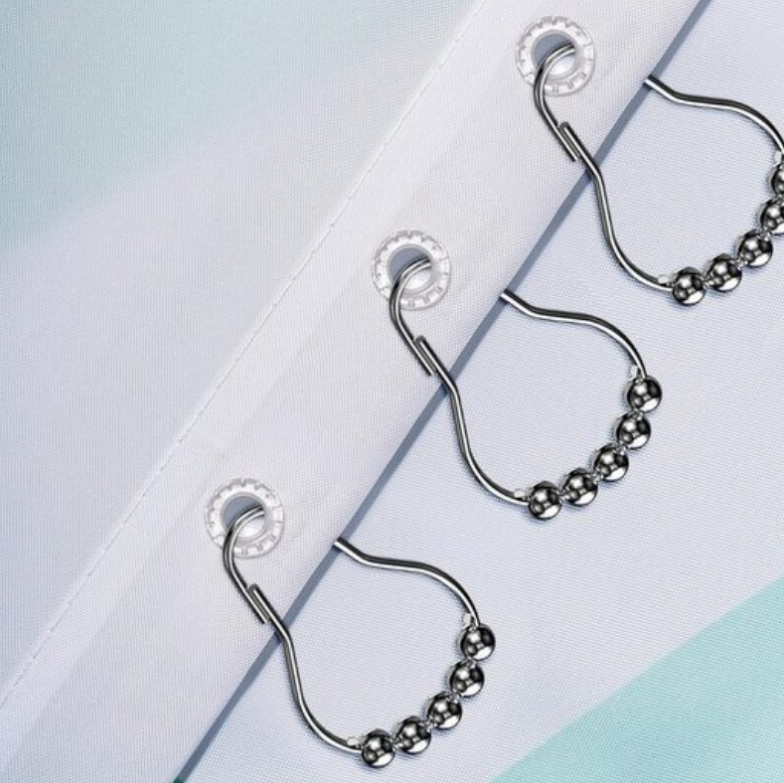 BRIGHTAKE - Anelli per tende da doccia 12 pezzi, ganci resistenti e facili da installare - 5