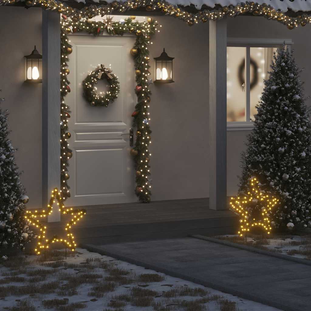 Świąteczna gwiazda na szpikulcach, 80 LED, 60 cm vidaXL