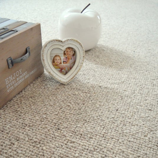 Moquette pure laine vierge bouclée - Latoon - Gris - Rouleau de 4m x 1m - 5