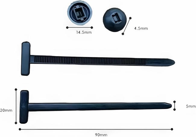 Fascette stringicavo nere, 100 mm x 2,5 mm, confezione da 100, fascette in nylon, multiuso, in plastica, meccanismo autobloccante, per casa, giardino, ufficio e fai da te Fascette stringicavo nere, 100 mm x 2,5 mm, confezione da 100, fascette in nylon, multiuso, in plastica, meccanismo autobloccante, per casa, giardino, ufficio e fai da te