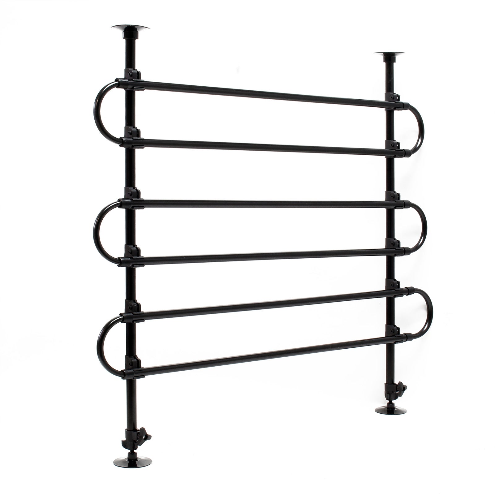 iHomara Set di 2 organizzatori per armadi espandibili con adesivo, cassetti profondi 53 cm per armadietti da cucina, 8 rastrelliera di drenaggio, larghezza regolabile da 32 a 53 cm