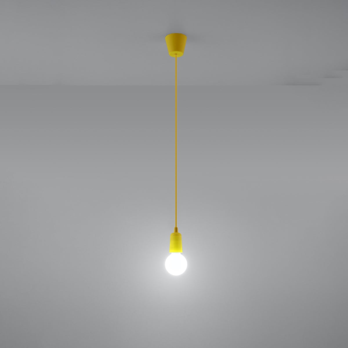 Lampa wisząca ASTIS 1 żółta LED 3000K - 9x9x90cm Sollux