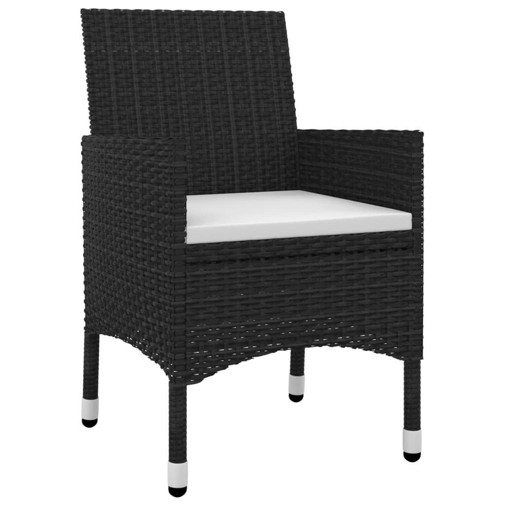 Maison Exclusive - Set da Pranzo per Giardino 5 pz con Cuscini Polyrattan e Vetro - 3