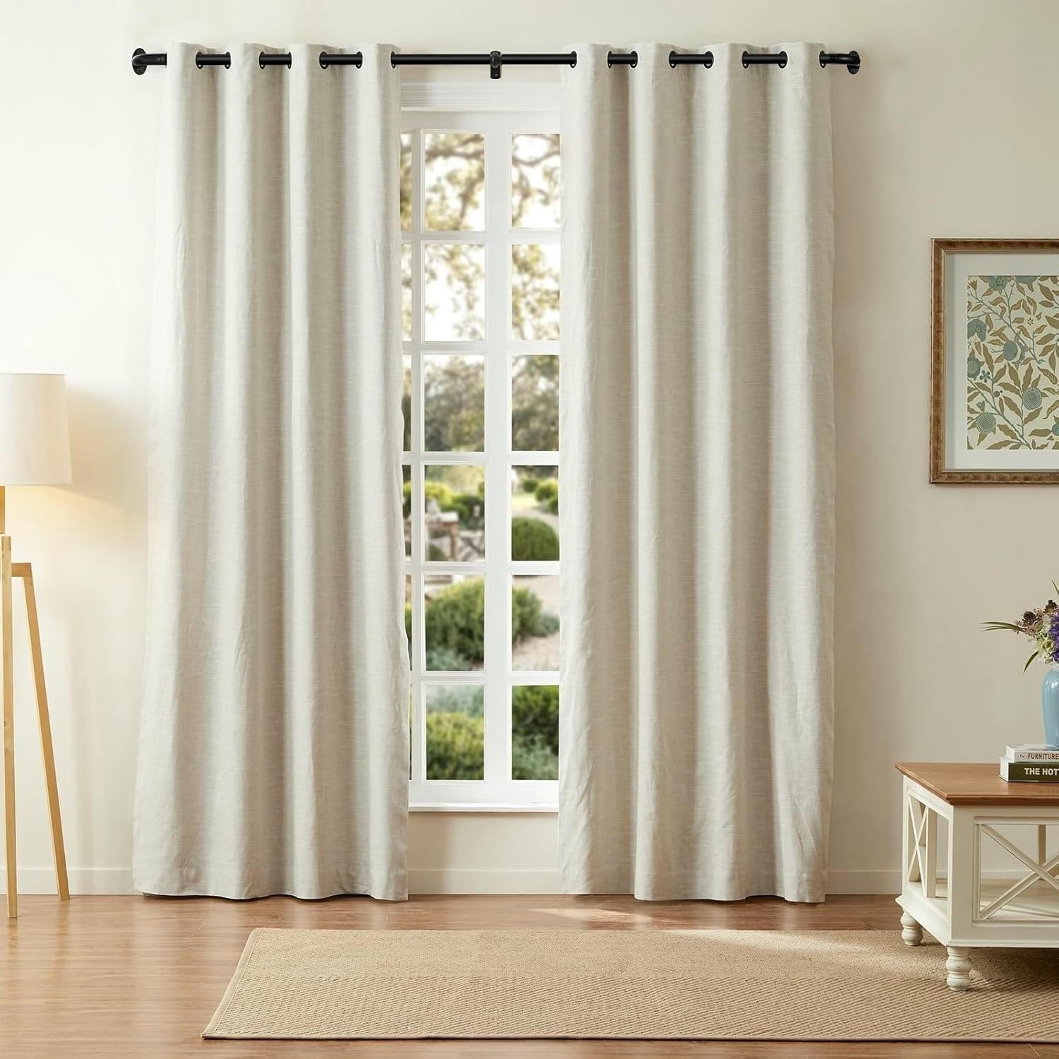 Lot de 4 embouts de tringle à rideaux en fer avec vis pour tringles à