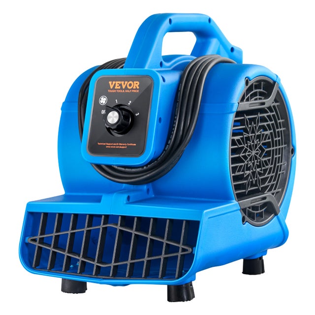 Souffleur de sol, 1360 tr/min, 17 m3/min, sèche-tapis, 4 angles de soufflage, 3 vitesses, adapté au nettoyage, usage domestique et commercial VEVOR