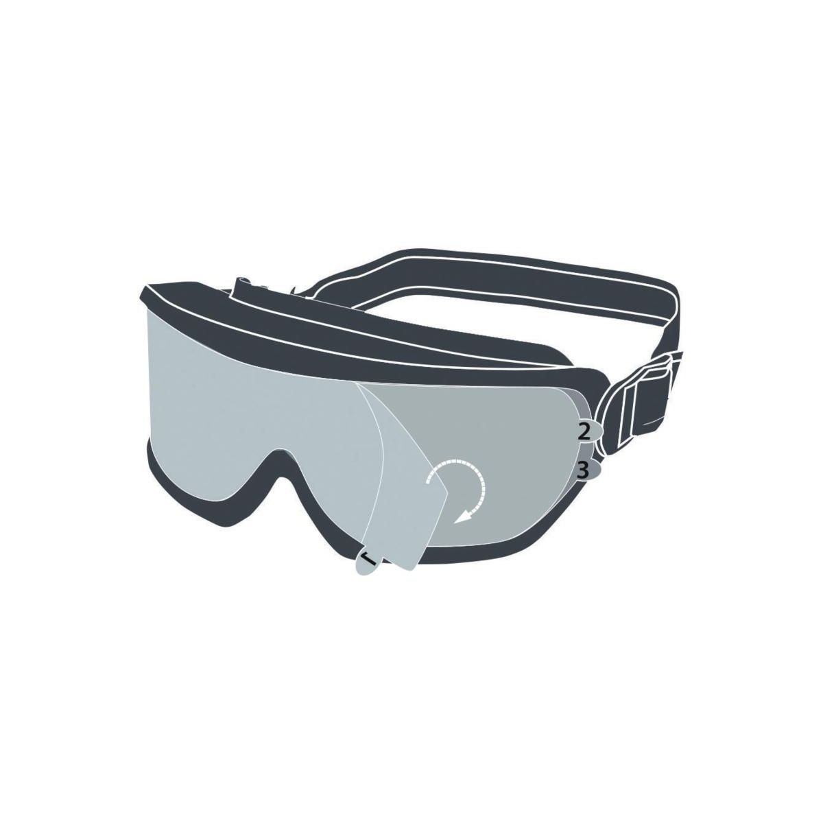 Lunettes-masque polycarbonate à ventilation indirecte - Delta Plus - 3